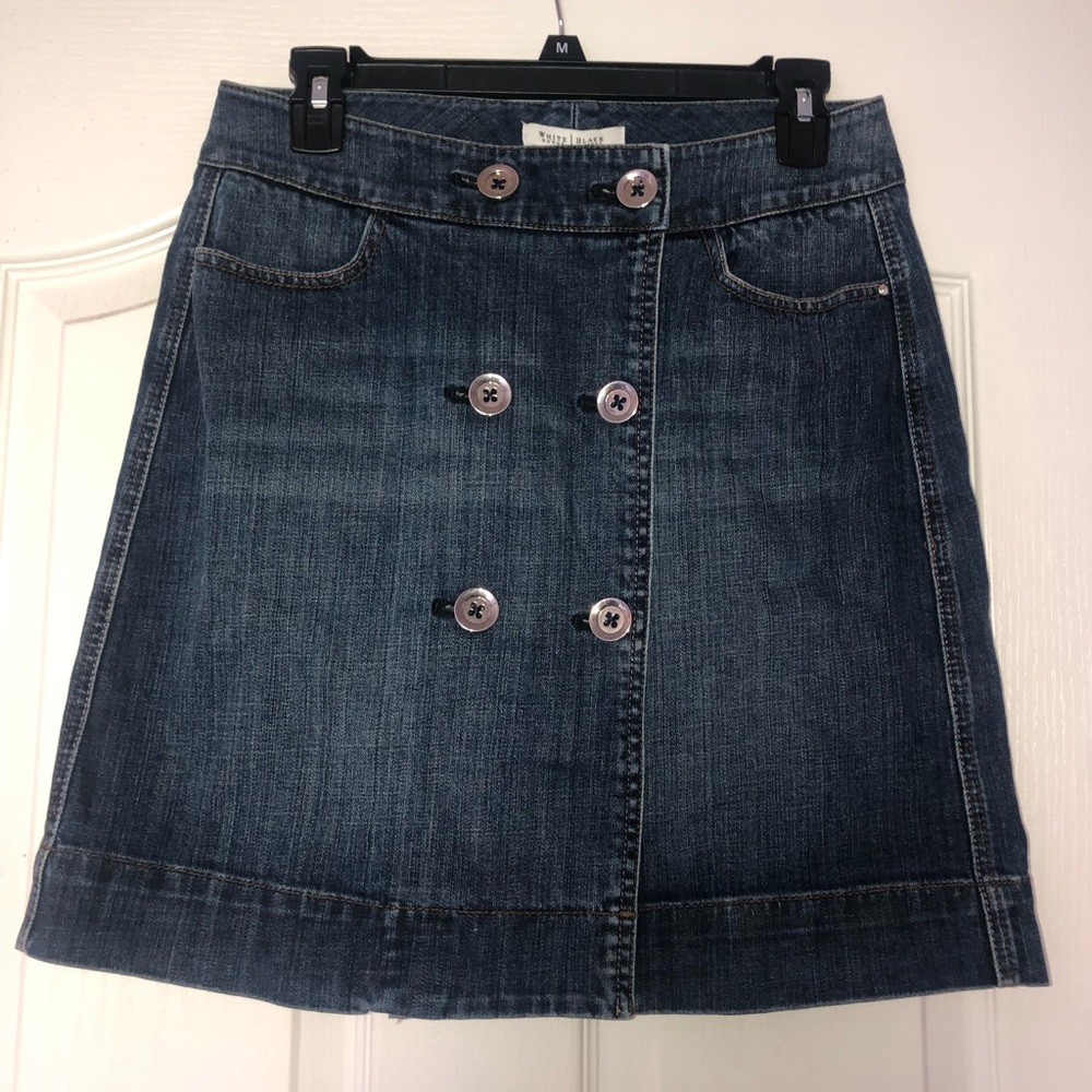 White House Black Market Denim Skirt